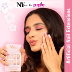 Buy NY Bae Nail It Nail Extensions With Adhesive - Summer Sparkle 07 | 24 Nails Set | Artificial Nails | Easy Application | Long Lasting | Nail Art Kit - Purplle