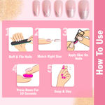 Buy NY Bae Nail It Nail Extensions With Adhesive - Darling Touch 08 | 24 Nails Set | Artificial Nails | Easy Application | Long Lasting | Nail Art Kit - Purplle