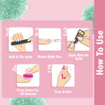 Buy NY Bae Nail It Nail Extensions With Adhesive - Evergreen Tips 02 | 24 Nails Set | Easy Application | Long lasting | Comfortable Wear - Purplle