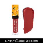 Buy Lakme Absolute Matte Melt Mini Liquid Lip Colour, Red Boots, 2.4 ml - Purplle