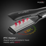 Buy Ikonic Hair Straigtner - Pro Titanium Shine 2.0| Black | Titanium | Corded Electric | Hair Type - All | Heating Temperature - Up To 360 Degrees Celsius - Purplle