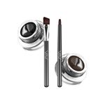 Buy AYA Long Wear Gel Eyeliner, Black and Brown, Smudge Proof & Waterproof With 2 Expert Eyeliner Brushes 2 Pc - Purplle