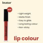 Buy Inatur Matt Liquid Lip Colour with Hyaluronic Acid & Collagen 2 ml (Sunset Kiss) - Purplle