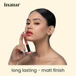 Buy Inatur Matt Liquid Lip Colour with Hyaluronic Acid & Collagen 2 ml (Sunset Kiss) - Purplle