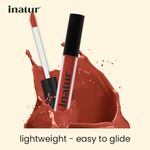 Buy Inatur Matt Liquid Lip Colour with Hyaluronic Acid & Collagen 2ml (Red Blaze) - Purplle
