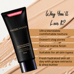 Buy FACES CANADA Weightless Matte Finish Foundation - Natural, 15ml | Lightweight Natural Finish | Anti-Ageing | Enriched With Olive Seed Oil, Grape Extract, Shea Butter - Purplle