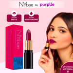 Buy NY Bae Super Matte Lipstick - Vivacious Victoria 21 (4.2 gm) | Purple | Loaded With Vitamin E | Rich Colour | Long lasting | Smudgeproof | Vegan - Purplle