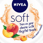 Buy NIVEA Soft Light Moisturizer Cream, Playful Peach, for Face, Hands and Body (50 ml) - Purplle