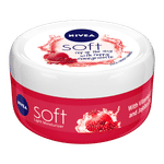 Buy NIVEA Soft Light Moisturizer Cream, Peppy Pomegranate, with Vitamin E & Jojoba Oil for Face, Hands and Body, (200 ml) - Purplle