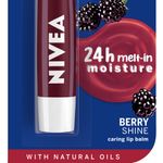 Buy Nivea Black Berry Shine Caring Lip Balm  (4.8 g) - Purplle