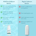 Buy WishCare Under Arm Roll On Serum for Under Arm Lightening, Treats Pigmentation & Controls Odour- 5% AHA, 3% Kojic Acid, Hyaluronic Acid, Acid Licorice & CICA- Aqua Fresh - 50 ml - Purplle
