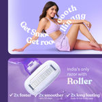 Buy Bombae Rollplay Mini Hair Removal Razor with Roller Compact Case | Soap strip with Jojoba Oil and Aloe Vera - Purplle