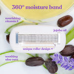 Buy Bombae Rollplay Mini Hair Removal Razor with Roller Compact Case | Soap strip with Jojoba Oil and Aloe Vera - Purplle