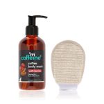 Buy mCaffeine Coffee Body Wash With Berries & Exfoliating Bath Glove Combo Combo of 2 - Purplle