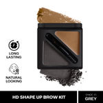 Buy FACES CANADA HD Shape Up Brow Kit - Grey 01, 2.8g | Eyebrow Duo Kit - Wax & Powder With Brush | Long-Lasting | Precise & Natural Looking | Rich Color Payoff | Shaped & Defined Brows | Cruelty-free - Purplle