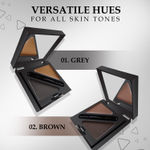 Buy FACES CANADA HD Shape Up Brow Kit - Grey 01, 2.8g | Eyebrow Duo Kit - Wax & Powder With Brush | Long-Lasting | Precise & Natural Looking | Rich Color Payoff | Shaped & Defined Brows | Cruelty-free - Purplle