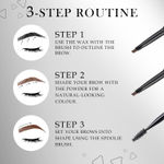 Buy FACES CANADA HD Shape Up Brow Kit - Grey 01, 2.8g | Eyebrow Duo Kit - Wax & Powder With Brush | Long-Lasting | Precise & Natural Looking | Rich Color Payoff | Shaped & Defined Brows | Cruelty-free - Purplle