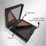 Buy FACES CANADA HD Shape Up Brow Kit - Brown 02, 2.8g | Eyebrow Duo Kit - Wax & Powder With Brush | Long-Lasting | Precise & Natural Looking | Rich Color Payoff | Shaped & Defined Brows | Cruelty-free - Purplle