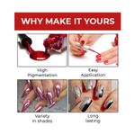 Buy Matt look Shine Like Mirror Nail Chrome, Red-A (12ml) - Purplle