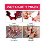 Buy Matt look Shine Like Mirror Nail Chrome, Red-B (12ml) - Purplle