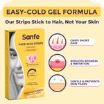Buy Sanfe Facial Wax Strips Sakura | Precise Hair Removal For Eyebrows, Upper Lips, Forehead, Chin & Sideburns | Sakura Cold Gel & Glycerin | No Heating Required | For Complete Face Waxing | Salon Like Results | 10 Face Strips & 6 Eyebrow Strips - Purplle