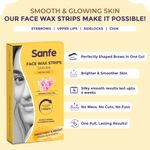 Buy Sanfe Facial Wax Strips Sakura | Precise Hair Removal For Eyebrows, Upper Lips, Forehead, Chin & Sideburns | Sakura Cold Gel & Glycerin | No Heating Required | For Complete Face Waxing | Salon Like Results | 10 Face Strips & 6 Eyebrow Strips - Purplle