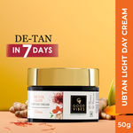 Buy Good Vibes Ubtan De-tan Glow Light Day Cream with Power of Serum | Oil free, Tan free, Depigmentation (50 g) - Purplle