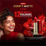 Buy FACES CANADA Comfy Matte Creme Lipstick - Go For It, 4.2g | Long Stay | Creamy Matte Finish | Intense Color | Hydrating & Nourishing | Smooth Application - Purplle