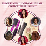 Buy Majestique Hair Brush Set - Paddle Brush, Styling Brush, Tail Comb & Wide Tooth Comb for Women & Men, Great on Wet or Dry Hair - 4Pcs/Purple - Purplle