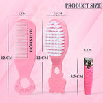 Buy Majestique Baby Grooming Set - Baby Hair Brush, Comb and Nail Cutter Set for Newborns & Toddlers - Pink - Purplle