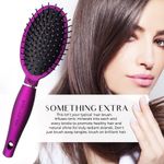 Buy Majestique Hair Straightener Brush with Tail Comb | Use as Blow Drying, Hair Separating, Styling, Straightening, Wet & Dry 2 Pcs - Purplle