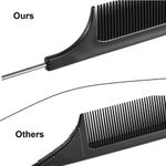 Buy Majestique Hair Straightener Brush with Tail Comb | Use as Blow Drying, Hair Separating, Styling, Straightening, Wet & Dry 2 Pcs - Purplle