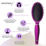 Buy Majestique Hair Straightener Brush with Tail Comb | Use as Blow Drying, Hair Separating, Styling, Straightening, Wet & Dry 2 Pcs - Purplle