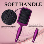Buy Majestique 2Pcs Hair Brush Set | Paddle & Round Hair Brush | Use as Blow Drying, Styling, Shaping, Wet & Dry - Multicolor - Purplle