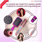 Buy Majestique Professional Paddle and Round Hair Brush Set, Soft Nylon Bristles for Blow Drying and Styling - 2Pcs/Multicolor - Purplle