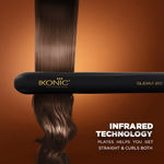 Buy IKONIC PROFESSIONAL Hair Straigtner - Gleam | Black & Rose Gold | Ceramic | Corded Electric | Hair Type - All | Heating Temperature 1 Pc - Purplle