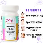 Buy Vigini Natural Glutathione 1000mg (2 Caps) Daily Biotin, Hyaluronic Acid Collagen, Vitamin C, Body Face Antioxidant Lightening Whitening Radiance Fairness Glow Skin Health Support Detoxification Men Women 30 Caps - 30 Capsules - Purplle