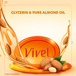 Buy Vivel Glycerin Bathing Bar Soap for Soft Moisturized Skin with Pure Almond Oil & Vitamin E, 1125g (125g - Pack of 9), Soap for Women & Men - Purplle