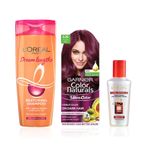 Buy L'Oreal Paris Shampoo , Garnier Hair Color and L'Oreal Paris Serum Combo of 3 - Purplle