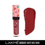 Buy Lakme Absolute Matte Melt Mini Liquid Lip Colour, Indie Maroon, 2.4 ml - Purplle