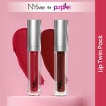 Buy NY Bae Twin Confessions Lip Combo | Pack of 2 | Moisturizing | Long Lasting | Red & Maroon Lipstick (9ml) - Purplle