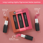 Buy Swiss Beauty Pure Matte Lipstick Pack of 3|Non-drying|Long lasting|Water-resistant| Shade -214,222,202 - Purplle