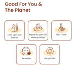 Buy Earth Rhythm Reusable Makeup Remover/Cleansing Pads | Cleanse Skin + Removes Stubborn Makeup Traces + Reusable | for All Skin Type | Women & Girls - Pack Of 2 (Color may vary) - Purplle