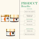 Buy Good Vibes Papaya Skin Care Combo (Set of 5) - Face Wash 200ml, Scrub 50g, Mask 50g, Gel 50g & Face Cream - Purplle