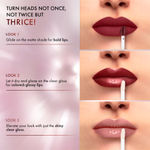 Buy Lakme 9 to 5 Matte to Glass Liquid Lip - Vintage Red, 7.6 ml - Purplle