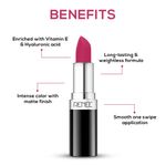 Buy RENEE Stunner Matte Lipstick, Dare You 4 gm, Intense Color Pay Off, Full Coverage Long Lasting Weightless Velvety Formula, Enriched with Vitamin E & Hyaluronic Acid - Purplle