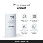 Buy Minimalist SPF 50 Sunscreen Stick with Adenosine, Rice Bran Oil & Vitamin E, Broad spectrum PA++++ - 20 gm - Purplle