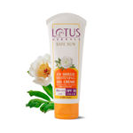 Buy Lotus Herbals Safe Sun UV Shield Whitening Gel Cream | SPF 50 | PA +++ | UVA & UVB Protection | No White Cast | Skin Brightening & Whitening | Non Oily | 100g - Purplle