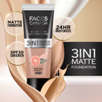 Buy FACES CANADA All Day Hydra Matte Foundation (Mini) | 3IN1 Foundation + Moisturizer + SPF30 | 10HR Long Wear | Buildable Coverage | Absolute Ivory, 15ml - Purplle