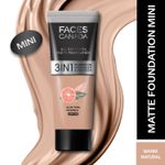 Buy FACES CANADA All Day Hydra Matte Foundation (Mini) | 3IN1 Foundation + Moisturizer + SPF30 | 10HR Long Wear | Buildable Coverage | Warm Natural 15 ml - Purplle